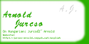 arnold jurcso business card